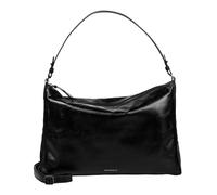 Burkely Creased Crystal Schultertasche Leder 40 cm schwarz
