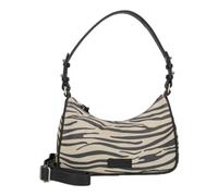 Burkely Leder Schultertasche Umhängetasche Animo Shoulderbag Zebra schwarz creme