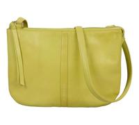 Burkely Leder Umhängetasche Nalan Double Pocket Zip Lime hellgelb