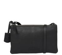 Burkely Damen Soft Skylar Double Pocket Zip Crossbody, schwarz