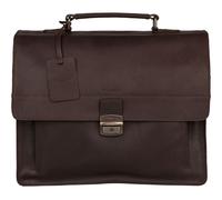BURKELY Vintage Scott Briefcase 2-Compartments Dark Brown