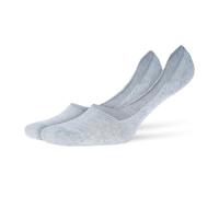 Burlington 2 Paar Damen Socken Everyday Fuesslinge Anti Slip Heel - Farbauswahl 37-38 Grau
