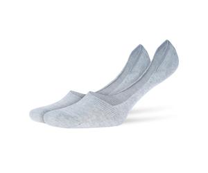 Burlington 2 Paar Damen Socken Everyday Fuesslinge Anti Slip Heel - Farbauswahl 37-38 Grau