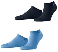 Burlington 2P Everyday Sneaker Organic Cotton Sock Schwarz/Blau Gr 40/46