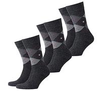 Burlington 3er Pack Herren Socken PRESTON - Rautenmuster, 40-46 (3x 1 Paar) (anthrazit (3-Pack))