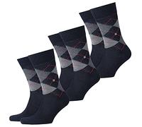 Burlington 3er Pack Herren Socken PRESTON - Rautenmuster, 40-46 (3x 1 Paar) (marine (3-Pack))
