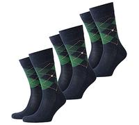 Burlington 3er Pack Herren Socken PRESTON - Rautenmuster, 40-46 (3x 1 Paar) (marine/grün (3-Pack))
