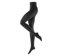 Burlington Damen Strumpfhose Argyle Affair W Ti Baumwolle gemustert 1 Stück, Grau Anthracite Melange 3081, 40-42
