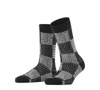 Burlington Damen Socken Charming Checks W So Alpaka Wolle gemustert 1 Paar, Schwarz Black 3000, 36-41