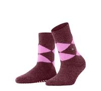 Burlington Damen Stoppersocken Cosy Argyle W HP Wolle rutschhemmende Noppen 1 Paar, Lila (Garnet 8185), 36-41