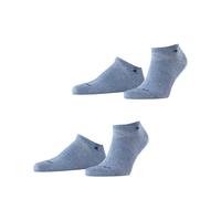 Sneakersocken BURLINGTON "Everyday 2-Pack", Mädchen, Gr. 40-46, blau (light jeans (6662)), Obermaterial: 72% Baumwolle CO. 25% Polyamid PA. 3% Elasthan EL., Socken Sneakersocken (10930332-40) light je