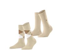 Burlington Damen Socken Everyday Mix Multipack Baumwolle gemustert 2 Paar Beige Cream 36-41