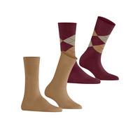 Burlington Damen Socken Everyday X-Mas Multipack W So Baumwolle gemustert 2 Paar, Mehrfarbig Beige Red 0080, 36-41