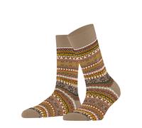 Burlington Wollsocken aus Schurwoll-Mix mit Logo-Applikation Modell 'Isle' in Beige, Größe 36-41