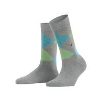 Burlington Socken Queen W Baumwolle gemustert Grau Cloud Melange Größe 38.5