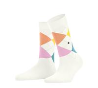 Burlington Damen Socken Queen Baumwolle gemustert Weiß (Off-White) Größe 36-41