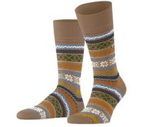 Burlington Country Fair Isle Wool Sock Braun must. Gr 40/46 Herren