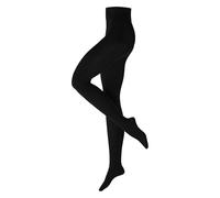 Burlington Damen Strumpfhose Cosy Cottage 28011-3000 Baumwolle/Wolle gemustert Schwarz 44-46