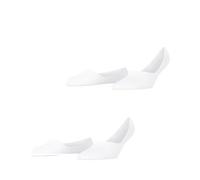 Burlington Damen Füßlinge, 2er Pack - Everyday IN, Anti-Slip Heel, einfarbig Weiß 35-36
