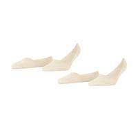 Burlington Damen Füßlinge, 2er Pack - Everyday IN, Anti-Slip Heel, einfarbig Beige 41-42