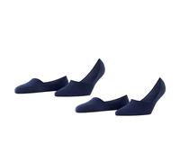 Burlington Damen Füßlinge, 2er Pack - Everyday IN, Anti-Slip Heel, einfarbig Dunkelblau / 37-38 37-38 Blau