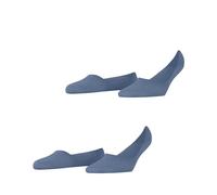 Burlington Damen Füßlinge Everyday Multipack W In Baumwolle unsichtbar einfarbig 2 Paar, Blau Sky Blue 6876, 35-36