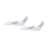 Burlington Damen Füßlinge, 2er Pack - Everyday IN, Anti-Slip Heel, einfarbig Weiß 35-36