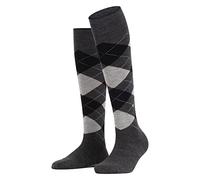 Burlington Damen Kniestrümpfe Marylebone W KH Wolle lang gemustert 1 Paar, Grau (Anthracite Melange 3090), 36-41