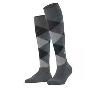Burlington Damen Kniestrümpfe Queen W Kh Baumwolle lang gemustert 1 Paar, Grau Grey Melange 3974, 36-41