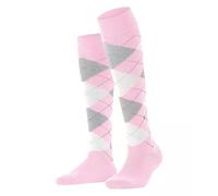 Burlington Damen Kniestrümpfe Queen W Kh Baumwolle lang gemustert 1 Paar, Rosa Berry-Pool 8394, 36-41