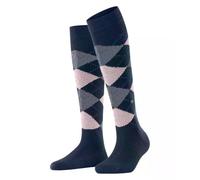 Burlington Damen Kniestrümpfe Whitby W Kh weich und warm lang gemustert 1 Paar, Blau Dark Navy 6374, 36-41