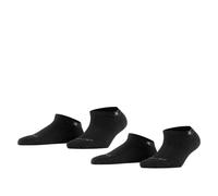 Burlington Damen Sneakersocken Everyday Sneaker Multipack W Sn Baumwolle kurz einfarbig 2 Paar, Schwarz Black 3000, 36-41