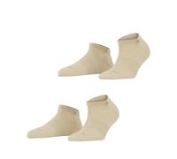 Burlington Damen Sneakersocken Everyday Sneaker 2-Pack W SN Baumwolle kurz einfarbig 2 Paar, Beige (Sand Stone 4024), 36-41