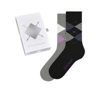 Burlington Damen Basic Gift Box W SO Baumwolle Gemustert 2 Paar Socken, Mehrfarbig (Schwarz Grau 0500), 36-41 (2er Pack)