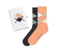 Burlington Damen Socken Basic Gift Box W So Baumwolle gemustert 2 Paar, Mehrfarbig Black Orange Mix 0059, 36-41
