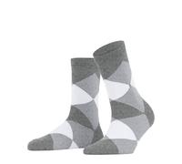 Burlington Damen Socken Multipack - Bonnie, Rautenmuster, Bio-Baumwolle Grau/Weiß 36-41 3er Pack (3x1P)