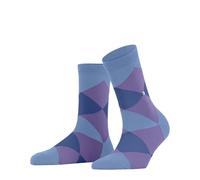 Burlington Damen Socken Bonnie W Sso Baumwolle gemustert 1 Paar, Blau Deep Sea 6542, 36-41