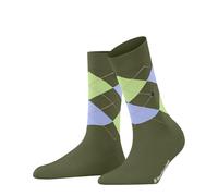 Burlington Damen Socken Covent Garden W So Baumwolle gemustert 1 Paar, Grün Salvia 7472, 36-41