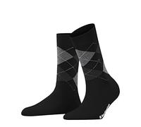 Burlington Damen Socken Covent Garden W So Baumwolle gemustert 1 Paar, Schwarz Black 3000, 36-41