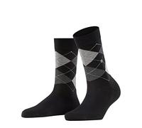 Burlington Damen Socken Covent Garden W SO Baumwolle gemustert 1 Paar, Schwarz (Black 3000), 36-41