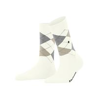 Burlington Damen Socken Covent Garden W So Baumwolle gemustert 1 Paar, Weiß Offwhite-Black 2043, 36-41