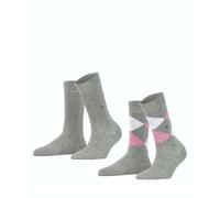 Burlington Damen Socken Everyday Mix SO 2P 22044-3401 36-41 Light Grey