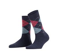 Burlington Damen Socken Marylebone W So Wolle gemustert 1 Paar, Blau Dark Blue Melange 6688-O, 36-41