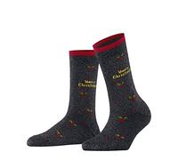 Burlington Damen Socken Merry X-Mas W SO weich atmungsaktiv schnelltrocknend gemustert 1 Paar, Blau (Dark Navy 6370), 36-41
