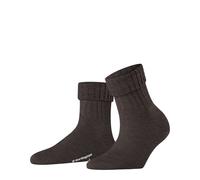 Burlington Damen Socken Plymouth Wolle einfarbig 1 Paar, Braun (Dark Brown 5235), 36-41