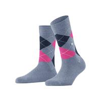 Burlington Damen Socken - Queen, Kurzstrümpfe, Baumwolle, Rautenmuster, Logoemblem 36-41 Mehrfarbig