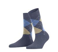 Burlington Damen Socken Queen W So, Baumwolle, gemustert, Blau Light Jeans, 36-41