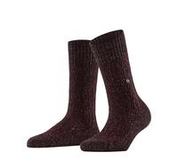 Burlington Damen Socken Rainy Boot W So Wolle Seide gemustert 1 Paar, Rot Winetasting 8546, 36-41