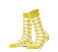 Burlington Damen Socken Vichy W So Baumwolle gemustert 1 Paar, Gelb Sunshine 1330, 36-41