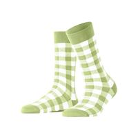 Burlington Damen Socken Vichy W So Baumwolle gemustert 1 Paar, Grün Lemon 7498, 36-41
